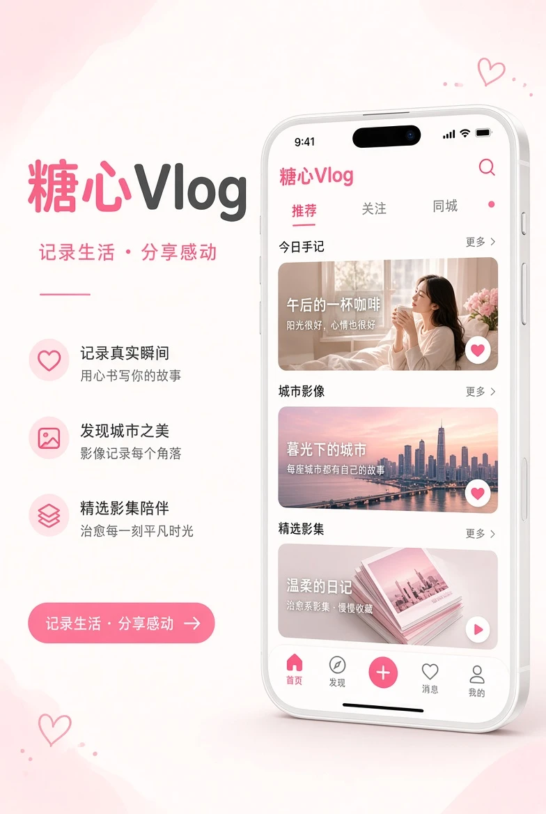 糖心Vlog移动阅读竖版画面
